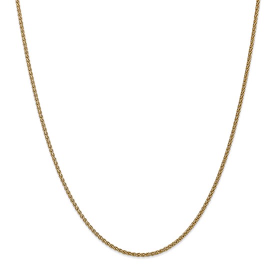 14k Gold 1 mm Solid Polished Spiga Chain Necklace - 18 in. 14k Gold 1 mm Solid Polished Spiga Chain Necklace - 18 in.